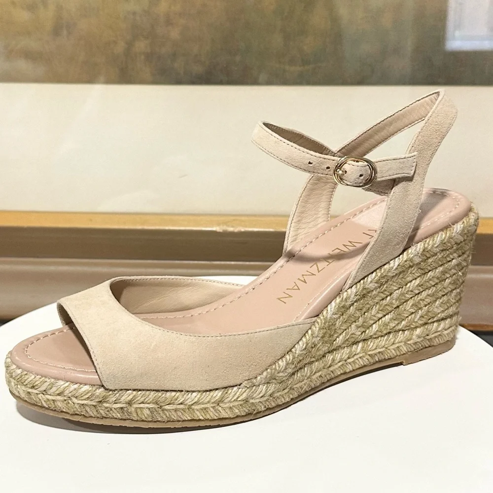 🌹STUART WEITZMAN🌹 Tia Espadrille Wedge Sandal Size: 8.5B